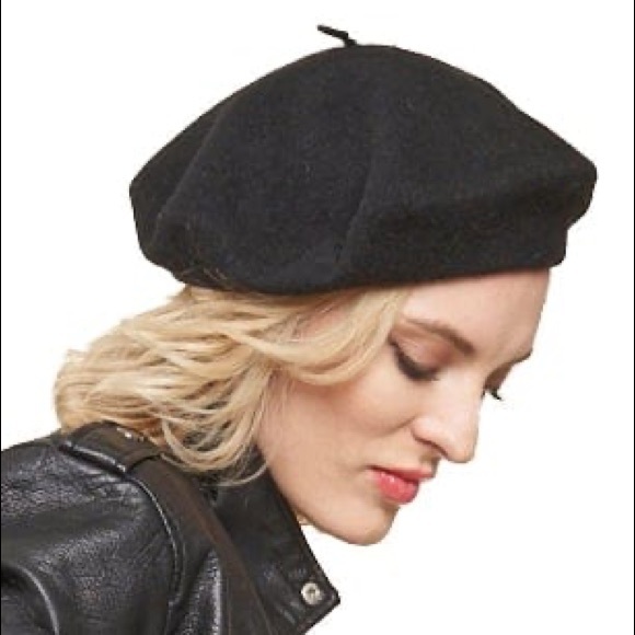 NWOT dark grey wool blend beret, O/S - Picture 6 of 7
